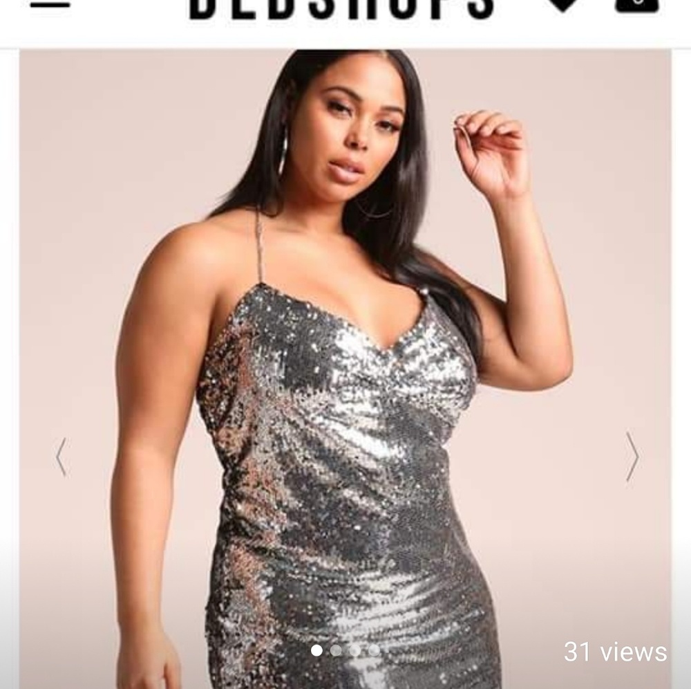 Silver Sequin Dress